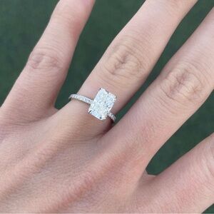 2.4 Carat Diamond Engagement Ring Lab Created